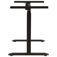 vidaXL Standing Desk Frame, Adjustable Desk Legs with Hand Crank System, Stand up Desk Base, Standing Frame for Computer Desks Home Office, Black