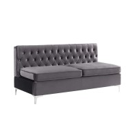 Acme Furniture Jaszira Sectional, Gray Velvet
