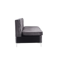 Acme Furniture Jaszira Sectional, Gray Velvet