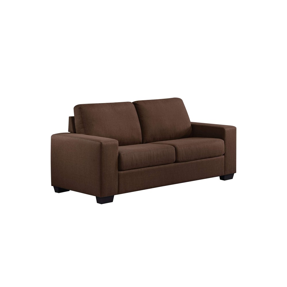 Acme Zoilos 2-Seater Fabric Upholstered Sleeper Sofa In Brown
