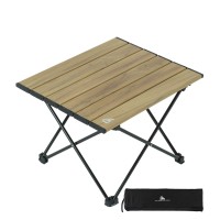Iclimb Ultralight Compact Camping Alu. Folding Table With Carry Bag, Two Size (Nature - S)