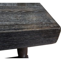 Best Master Katrina Solid Wood Rectangular Dining Table in Weathered Gray