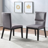 Amalie Side Chair - Grey Velvet