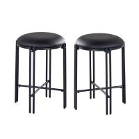Morgan Backless Round Counter Stool - set of 2