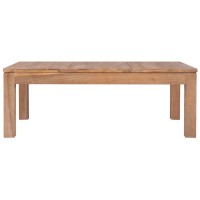 vidaXL Coffee Table Modern Table for Living Room Center Table Display Accent End Side Wooden Tea Desk Furniture Solid Wood Teak with Natural Finish