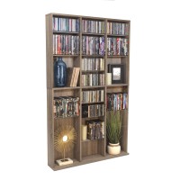 Atlantic Oskar 756 Media Storage Cabinet - Protects & Organizes Prized Music, Movie, Video Games Or Memorabilia Collections, Pn 38436268 In Weathered Oak