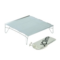 Iclimb Mini Solo Folding Table Ultralight Compact For Backpacking Camping Hiking Beach Picnic (Silver - L)