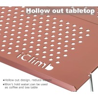 Iclimb Mini Solo Folding Table Ultralight Compact For Backpacking Camping Hiking Beach Picnic (Silver - L)