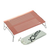 Iclimb Mini Solo Folding Table Ultralight Compact For Backpacking Camping Hiking Beach Picnic (Rose Gold - S)