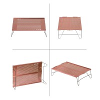 Iclimb Mini Solo Folding Table Ultralight Compact For Backpacking Camping Hiking Beach Picnic (Rose Gold - S)