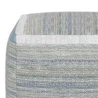 Naya Boho Cube Pouf In Blue Melange Cotton