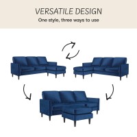 Mr. Kate Winston Sofa Sectional, Blue Velvet