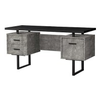 Monarch Specialties I 7632 Computer Desk, Home Office, Laptop, Left, Right Set-Up, Storage Drawers, 60