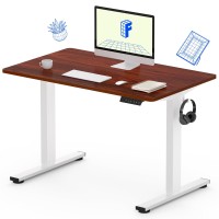 Flexispot En1 One Piece Standing Desk 40 X 24 Inches Height Adjustable Desk For Small Space Electric Sit Stand Desk For Home O