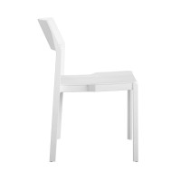 Novogratz Poolside Collection Chandler Stacking Dining Chairs Indooroutdoor 4Pack White