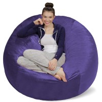 Sofa Sack Bean Bag Chair Cover, 5-Feet, Purple