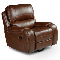 Keily Manual Swivel Glider Recliner Chair - Brown