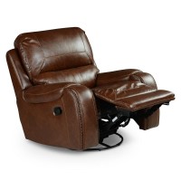 Keily Manual Swivel Glider Recliner Chair - Brown