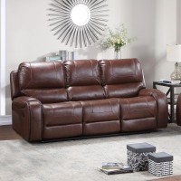 Keily Manual Recliner Sofa - Brown