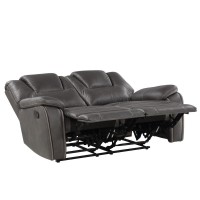 Katrine Manual Reclining Loveseat - Charcoal