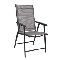 Vingli Upgraded Version Single 1 Folding Chairs With Arms Portable Patio Chairs For Outdoor Indoor Sling Back Chairs For Law