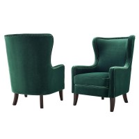 Rosco Velvet Accent Chair - Green