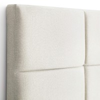 Lucid Midrise Square Channeled Upholstered Pearl Attach Framewall Mount Cal King Headboard Kingcal King