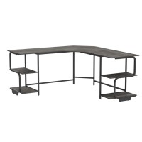 Teraves Modern L Shaped Desk With Shelves,64.84