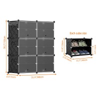 Homidec Shoe Rack Organizer 6 Tier Storage Cabinet 24 Pair Plastic Shoe Shelves For Closet Hallway Bedroom Entryway