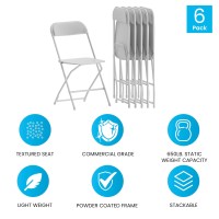 Flash Furniture Hercules Series Plastic Folding Chairs For Parties And Weddings Stackable Commercial Event Seats With 650Lb S