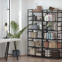 Numenn 6 Tier Bookshelf Tall Bookcase Shelf Storage Organizer Modern Book Shelf For Bedroom Living Room And Home Office Blac