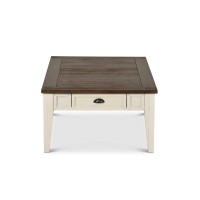 Cayla Cocktail Table Dark Oak/White