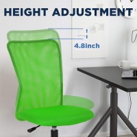 Home Office Chair Mid Back Mesh Desk Chair Armless Computer Chair Ergonomic Task Rolling Swivel Chair Back Support Adjustable Mo