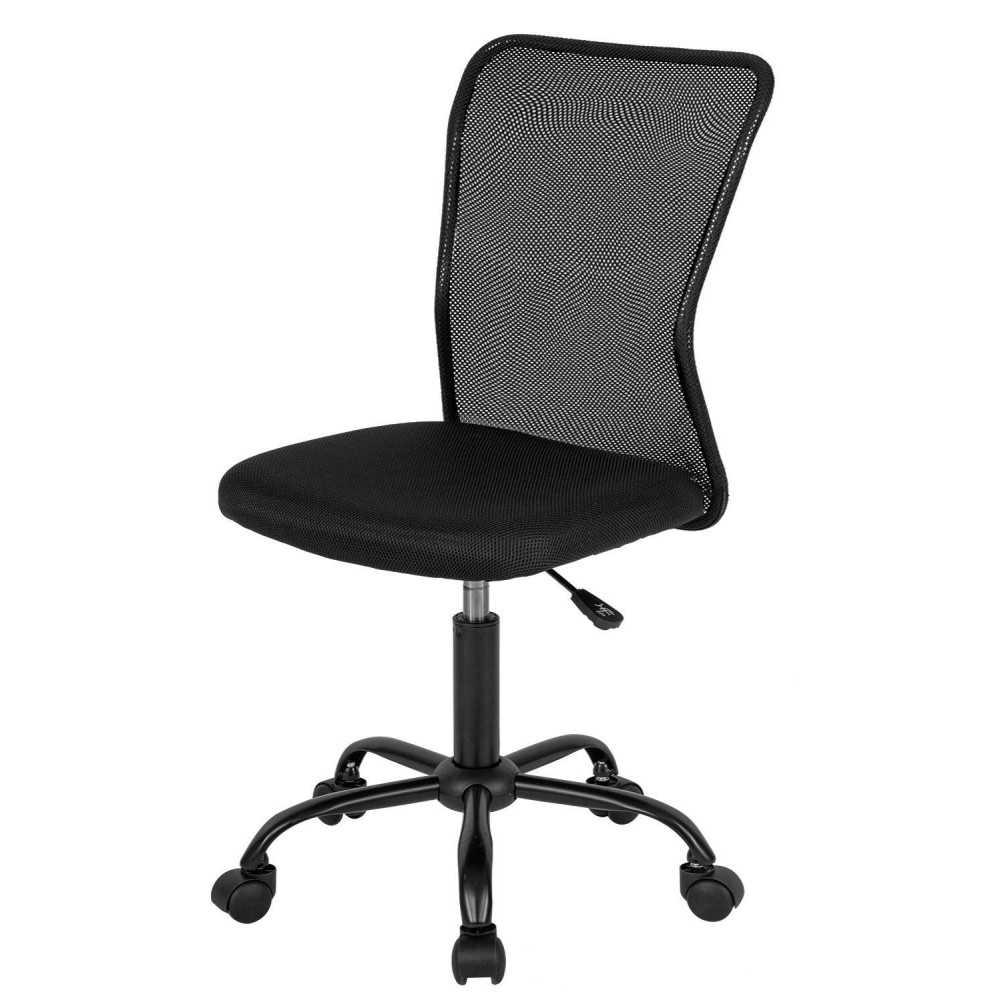 Home Office Chair Mid Back Mesh Desk Chair Armless Computer Chair Ergonomic Task Rolling Swivel Chair Back Support Adjustable Mo