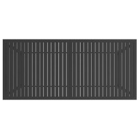 Vidaxl Anthracite Patio Table- Rectangular Outdoor Dining Table With A Slatted Design- Powder-Coated Steel, Industrial Style, Easy Assembly Required, Dimensions: 74.8