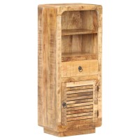 vidaXL Cabinet, Floor Storage Cabinet with Drawer, Accent Cabinet for Entryway Hallway Bedroom Office, Farmhouse Style, Rough Mango Wood