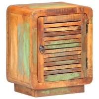 vidaXL Bedside Cabinet Side Table Nightstand Wooden Storage Telephone Stand Bedroom Interior Living Room Home Furniture Solid Reclaimed Wood