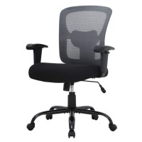 Big And Tall Office Chair 400Lbs Desk Chair Mesh Computer Chair With Lumbar Support Wide Seat Adjust Arms Rolling Swivel High Back Task Executive Ergonomic Chair For Home Office (Grey)