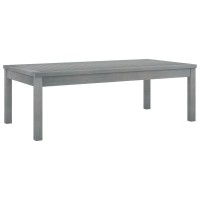 vidaXL Coffee Table 394x197x13 Gray Solid Acacia Wood 1828