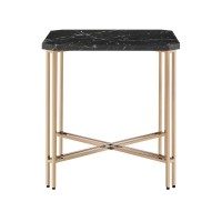 Daxton Faux Marble Square End Table