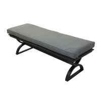 Outdoor Aluminum Bench With Cushion Espresso Browncast Slate(D0102H7Cyrt)