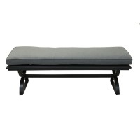 Outdoor Aluminum Bench With Cushion Espresso Browncast Slate(D0102H7Cyrt)