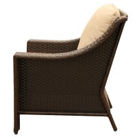 Outdoor Patio Garden Wicker Club Chair With Cushions Set Of 2 Beige(D0102H7C618)