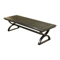 Outdoor Aluminum Bench With Cushion Dessert Nightspectrum Sand(D0102H7C6Nt)