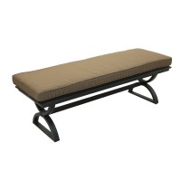 Outdoor Aluminum Bench With Cushion Dark Lava Bronzedupione Brown(D0102H7C6N2)