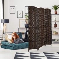 Relaxdays Folding Room Divider, 3-Piece Privacy Screen, H X W: 170 X 120 Cm, Brown