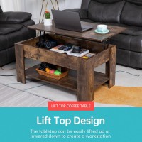 Fdw Coffee Table Lift Top Coffee Table Wooden Center Tables With Hidden Compartment And Storage Shelf Wooden Lift Tabletop For