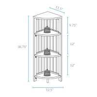 Casual Home 4-Shelf Corner Folding Bookcase, Natural (New)