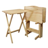 Casual Home 5Pcs Tray Table Set Natural New 1475 In X 19 In X 255 In