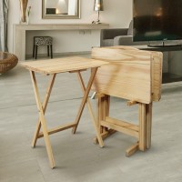 Casual Home 5Pcs Tray Table Set Natural New 1475 In X 19 In X 255 In